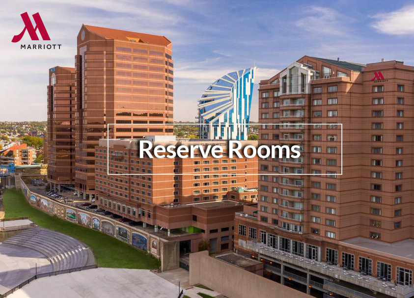 Reserve your stay at the Marriot River Center Hotel!